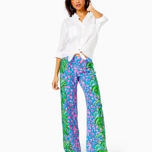 Turquoise Bal Harbour Palazzo Pants
